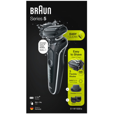 Електробритва Braun Series 5 51-W1500s BLACK / WHITE Електробритва Braun Series 5 51-W1500s BLACK / WHITE