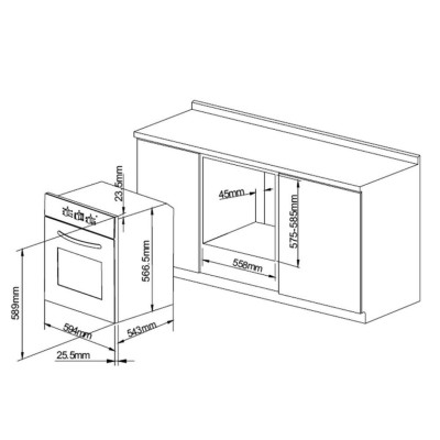 Духова шафа Pyramida F 68 M IV RUSTICO