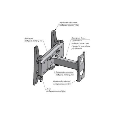 Кронштейн Charmount TV02T-R2 White