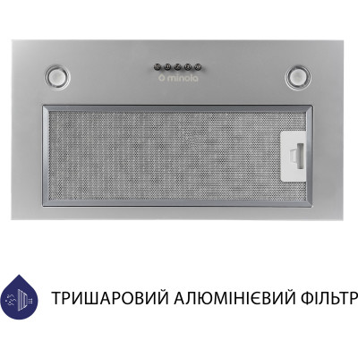 Вытяжка кухонная Minola HBI 5227 GR 700 LED