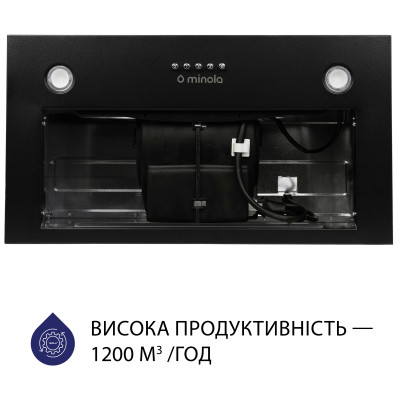 Вытяжка кухонная Minola HBI 58270 BL 1200 LED Вытяжка кухонная Minola HBI 58270 BL 1200 LED