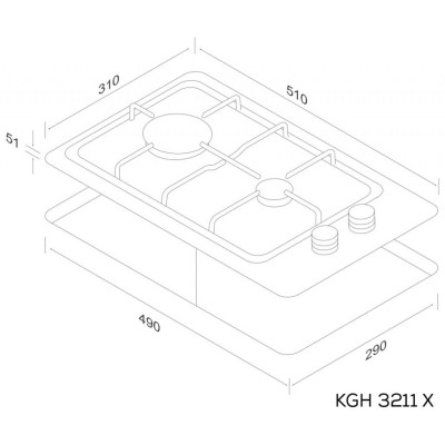 Варочна поверхня Kernau KGH 3211 X