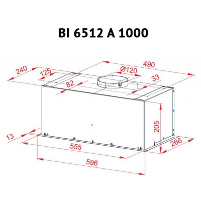 Витяжка кухонна Perfelli BI 6512 A 1000 W LED Витяжка кухонна Perfelli BI 6512 A 1000 W LED