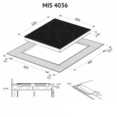 Варочна поверхня Minola MIS 4036 KBL