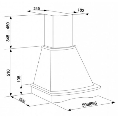 Витяжка кухонна Eleyus Tempo 1200 LED SMD 90 N (Tempo1200LEDSMD90N)
