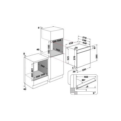 Духова шафа Whirlpool OASKC8V1SWBLG