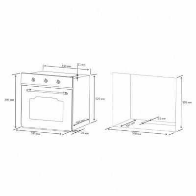 Духовой шкаф Eleyus GLORIA 6006 BG+RB Духовой шкаф Eleyus GLORIA 6006 BG+RB