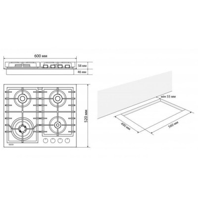 Варочна поверхня Eleyus LORA 60 BG CTF