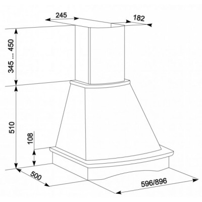 Витяжка кухонна Eleyus Tempo 1200 LED SMD 60 N