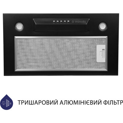 Витяжка кухонна Minola HBI 5324 BL 800 LED