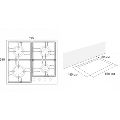 Варочная поверхность Eleyus MAGIA 60 WH CF