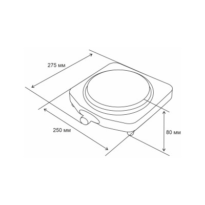 Настольная плита Jantar TSF 01 WH H Настольная плита Jantar TSF 01 WH H
