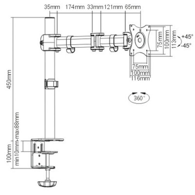 Кронштейн Brateck LDT07-C012