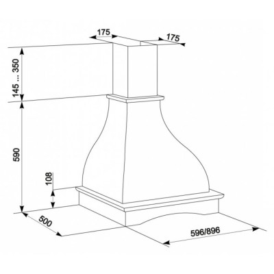 Витяжка кухонна Eleyus Solo Country 1200 LED SMD 90 N