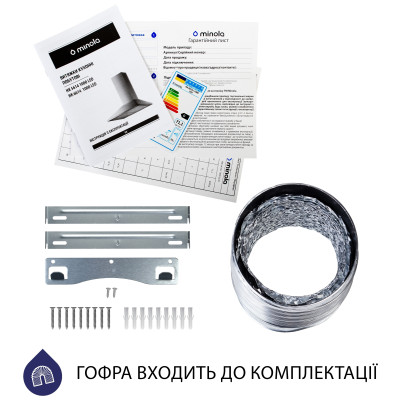 Витяжка кухонна Minola HK 6614 I 1000 LED Витяжка кухонна Minola HK 6614 I 1000 LED
