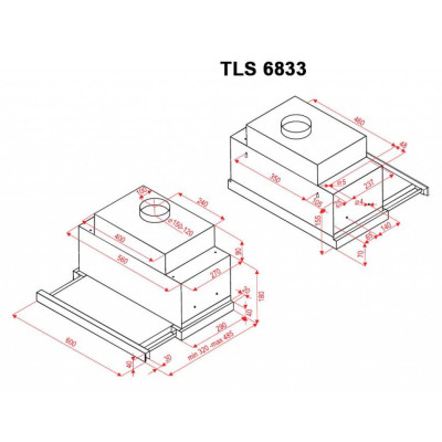 Витяжка кухонна Perfelli TLS 6833 BL LED Strip