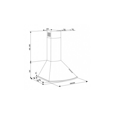 Вытяжка кухонная Eleyus Bora 1200 LED SMD 60 IS