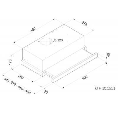 Витяжка кухонна Kernau KTH 10.151.1 X Витяжка кухонна Kernau KTH 10.151.1 X