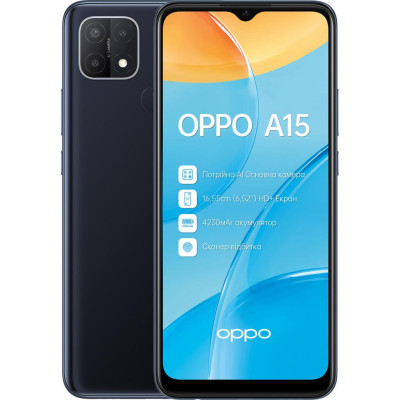 Мобільний телефон Oppo A15 2/32GB Dynamic Black (OFCPH2185_BLACK_2/32)