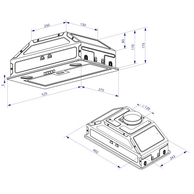 Вытяжка кухонная Minola HBI 5204 BL 700 LED