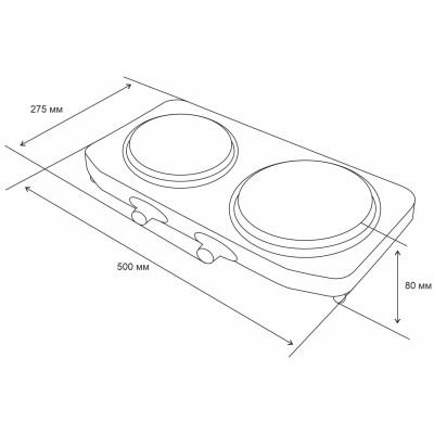 Настольная плита Jantar TSF 02 WH H Настольная плита Jantar TSF 02 WH H