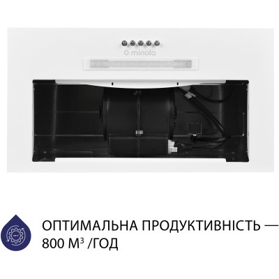 Витяжка кухонна Minola HBI 5323 WH 800 LED Витяжка кухонна Minola HBI 5323 WH 800 LED