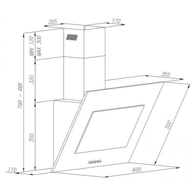 Витяжка кухонна Perfelli DN 613 W
