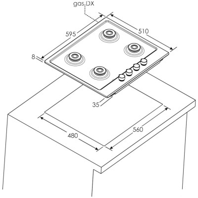 Варочна поверхня Candy CHG6BF4WEX Варочна поверхня Candy CHG6BF4WEX