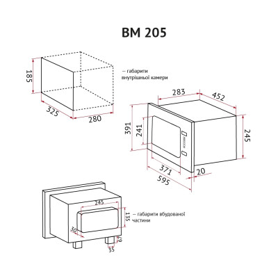 Микроволновая печь Perfelli BM 205 GLB