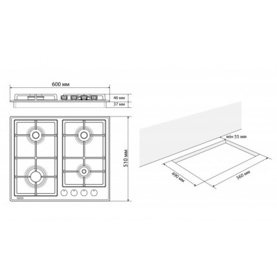 Варочная поверхность Eleyus NIKA 60 BL CWF (NIKA60BLCWF)