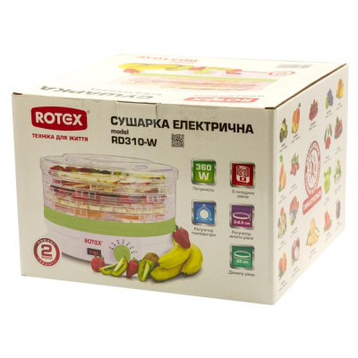 Сушка для овощей и фруктов Rotex RD310-W Сушка для овощей и фруктов Rotex RD310-W