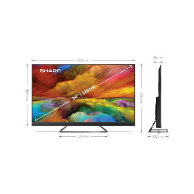 Телевізор Sharp 4T-C50EQ3EM2AG Телевізор Sharp 4T-C50EQ3EM2AG