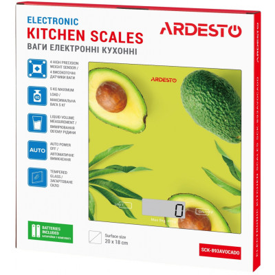 Весы кухонные Ardesto SCK-893AVOCADO Весы кухонные Ardesto SCK-893AVOCADO