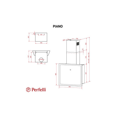 Витяжка кухонна Perfelli PIANO BIANCA
