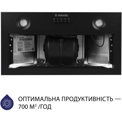 Вытяжка кухонная Minola HBI 5204 BL 700 LED