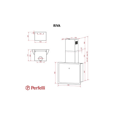 Витяжка кухонна Perfelli RIVA BIANCA