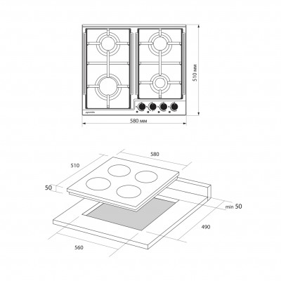Варочная поверхность Pyramida PFE 604 BL B