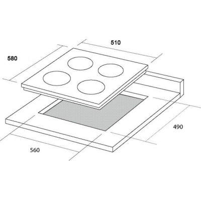 Варочная поверхность Borgio 6741/17 I (Ivory Rustic)