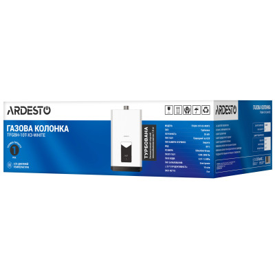 Проточный водонагреватель Ardesto TFGBH-10T-X3-WHITE Проточный водонагреватель Ardesto TFGBH-10T-X3-WHITE