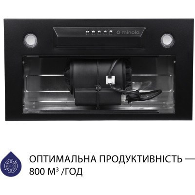 Витяжка кухонна Minola HBI 53240 BL 800 LED
