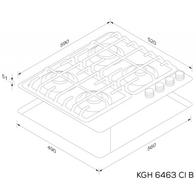 Варочна поверхня Kernau KGH 6463 CI B