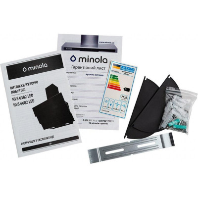 Витяжка кухонна Minola HVS 6382 BL 750 LED Витяжка кухонна Minola HVS 6382 BL 750 LED