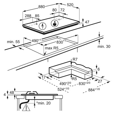 Варочная поверхность Electrolux KDI951723K Варочная поверхность Electrolux KDI951723K