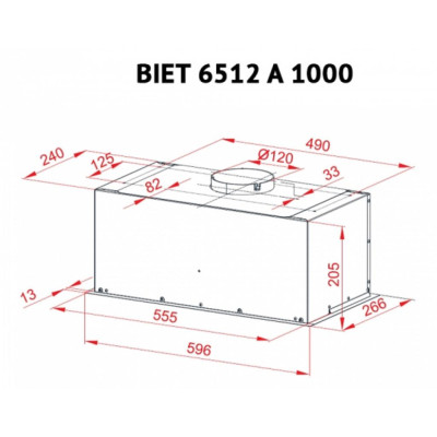Вытяжка кухонная Perfelli BIET 6512 A 1000 I LED