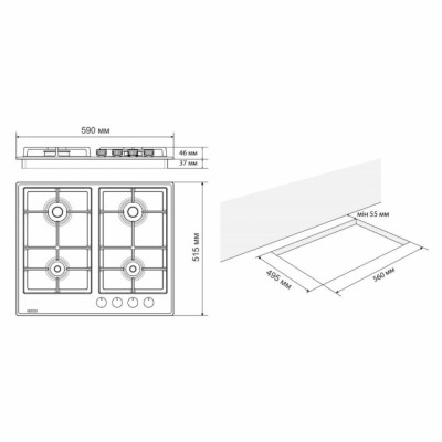 Варочная поверхность Eleyus ALEXA 60 IS CF Варочная поверхность Eleyus ALEXA 60 IS CF