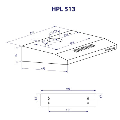 Вытяжка кухонная Minola HPL 513 BL