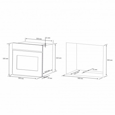 Духова шафа Eleyus RAMADA 6011 BL CL+TL