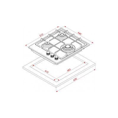 Варочная поверхность Eleyus RIO 45 WH CF