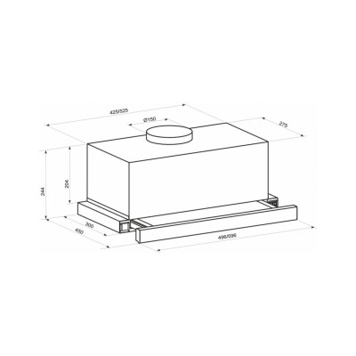 Вытяжка кухонная Eleyus BREEZE 1200 60 BL Вытяжка кухонная Eleyus BREEZE 1200 60 BL