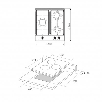 Варочная поверхность Pyramida PFE 453 BL B